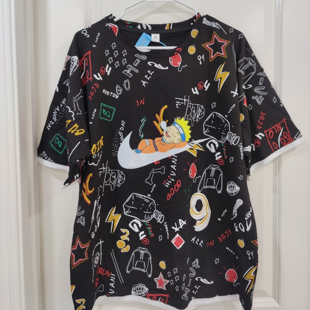Nasa x Naruto Uzumaki oversized Man's T Shirt.